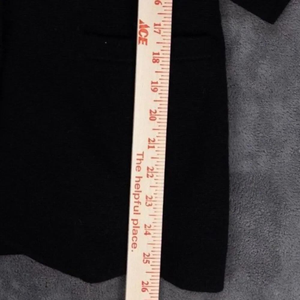 J.Crew Cecile Sweater Blazer Black Cotton Wool XXXS Relaxed Fit NWT